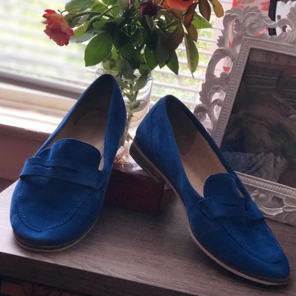 nine west blue suede shoes